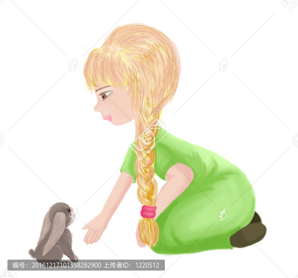 女孩和兔子