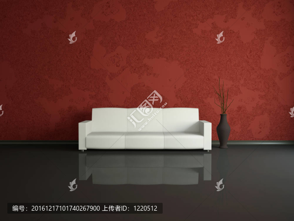 白色沙發(fā)和花瓶