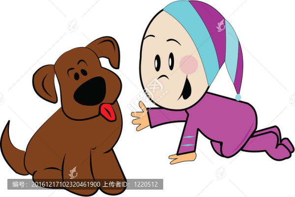 孩子和小狗