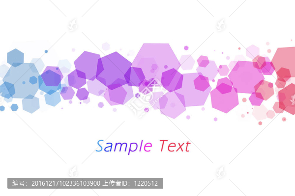 豐富多彩的背景虛化的六邊形