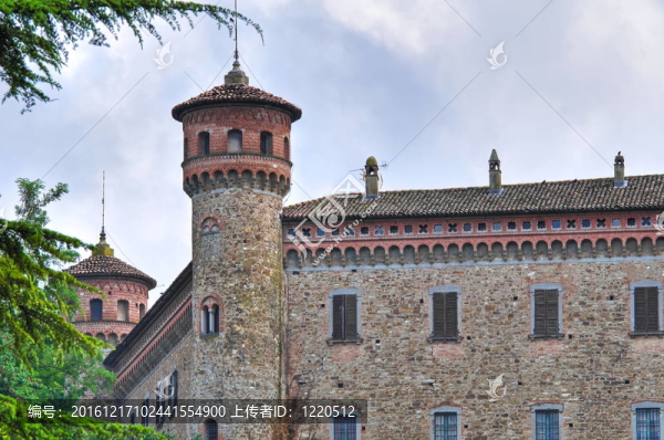 rezzanello城堡。Emilia,Romagna。意大利.