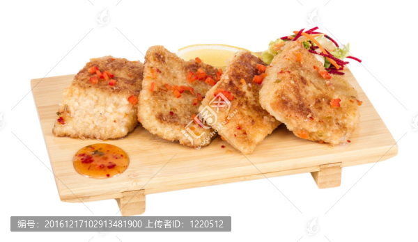 油炸魚片沙拉。