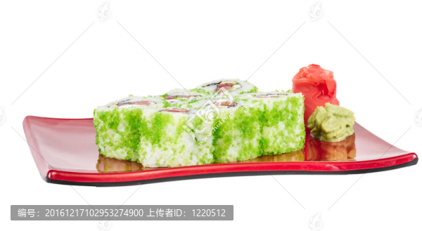 魚子辣真希壽司，熱輥與各種類型的Tobiko（