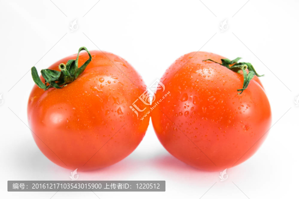 兩個(gè)熟紅的西紅柿并排