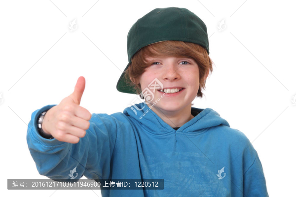 豎起大拇指