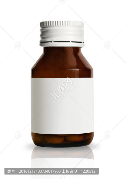 帶空白標(biāo)簽的藥丸瓶