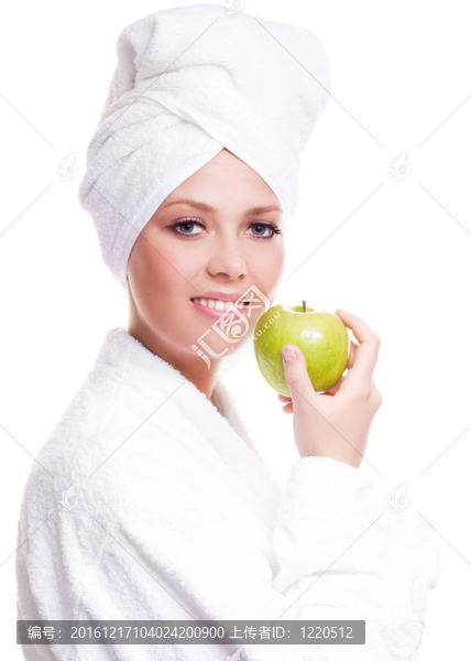 有蘋果的女人