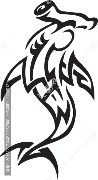 部落風(fēng)格的鯊魚圖
