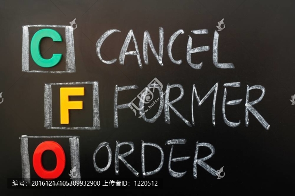 首席財務(wù)官的縮寫-取消前訂單
