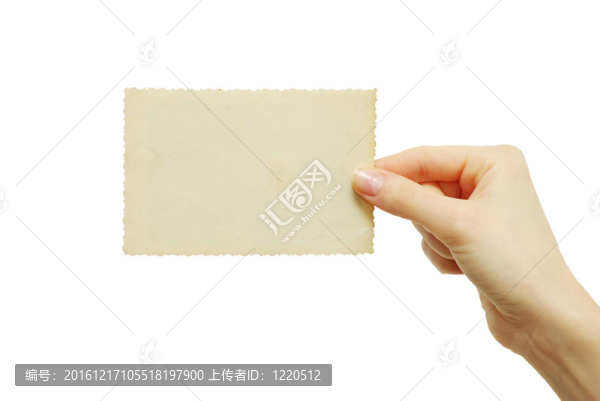 卡片空白在手