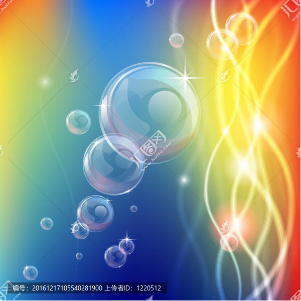 抽象氣泡線和燈B