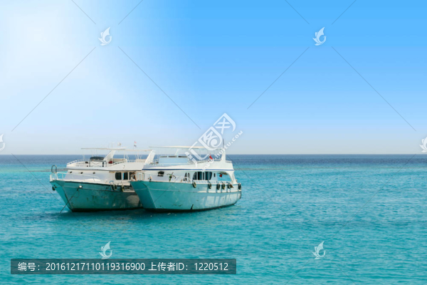 海上中的旅游船