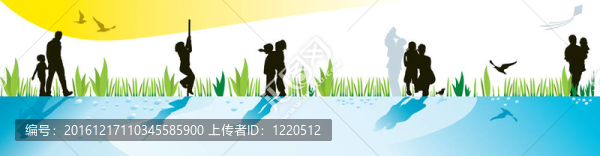 在湖邊