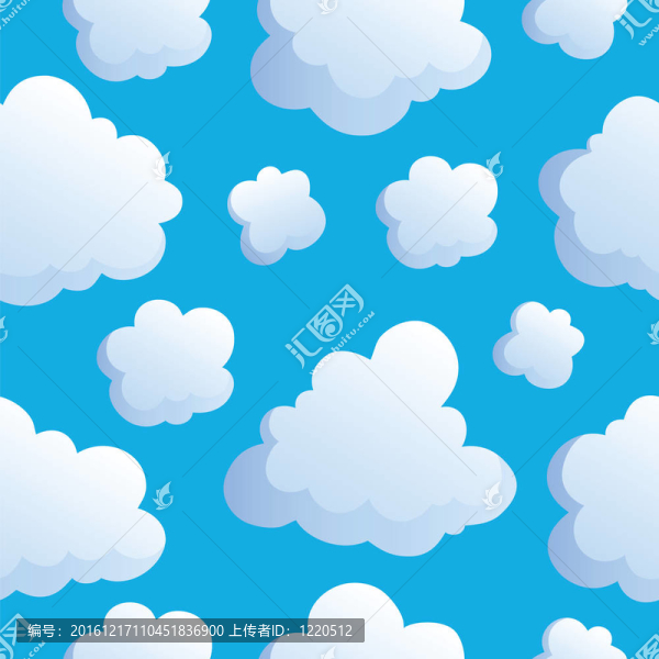 無(wú)縫背景與云2