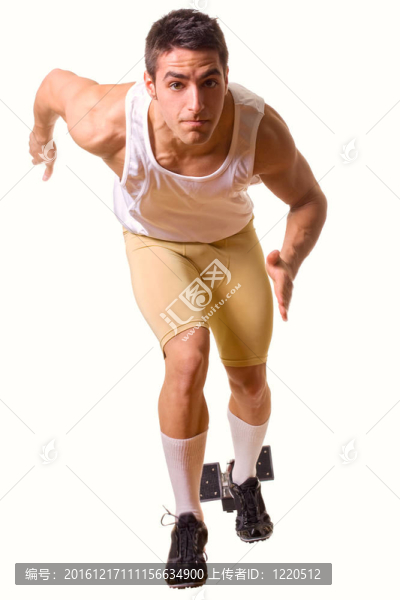 運動員沖刺