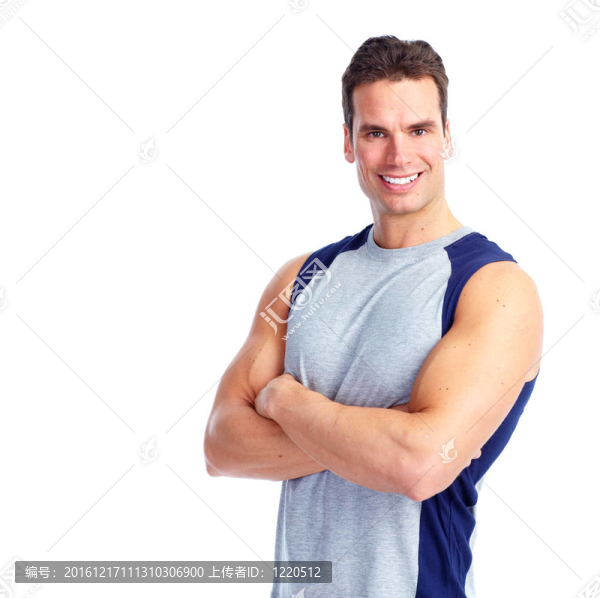 快樂健身男人。