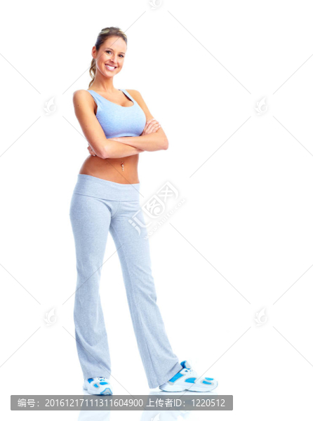 快樂健身女人。