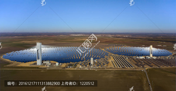 太陽能熱電廠鳥瞰圖