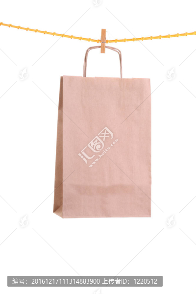 購物棕色禮品袋隔離