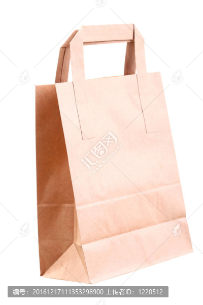購物棕色禮品袋隔離