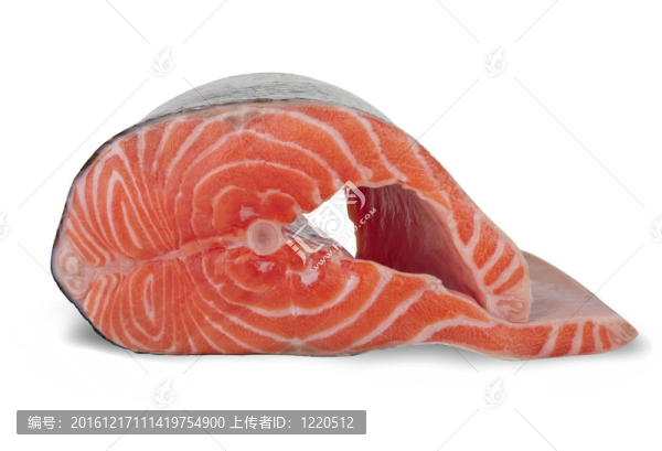 白色背景的鮭魚