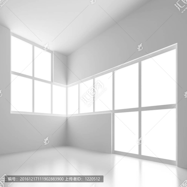 白色的空房間