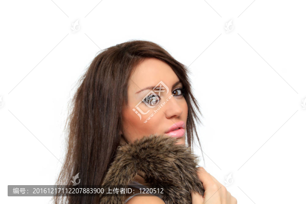 美麗的長發(fā)黑發(fā)女人肖像