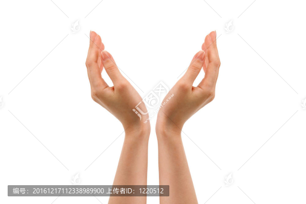 展現(xiàn)自由的女人手
