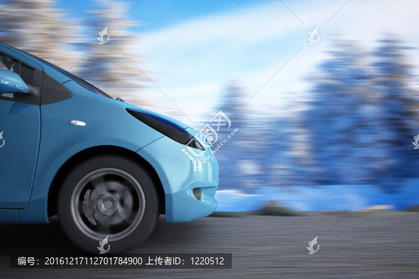 高速汽車背景冬季景觀