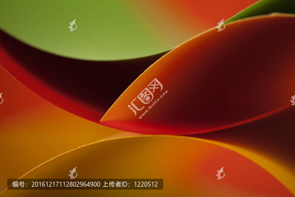 橙色背景的彩色紙結(jié)構(gòu)