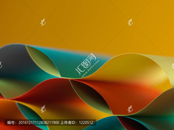 黃色背景的彩色紙結(jié)構(gòu)