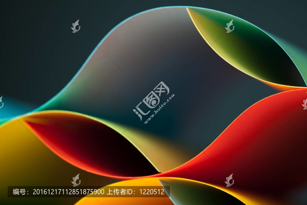 藍色背景下的彩色紙結(jié)構(gòu)