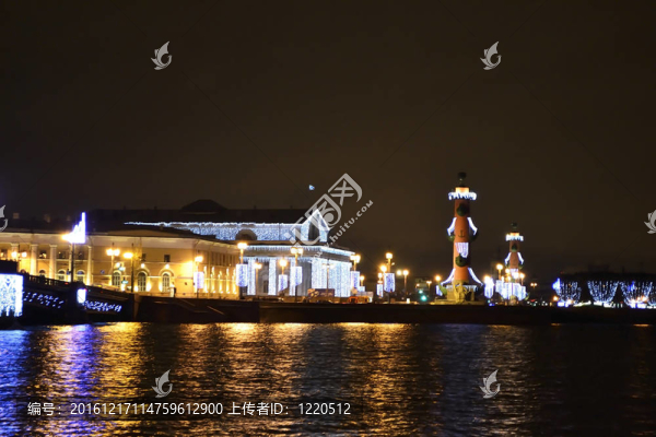 圣彼得堡；維絲利瓦斯基島的夜晚