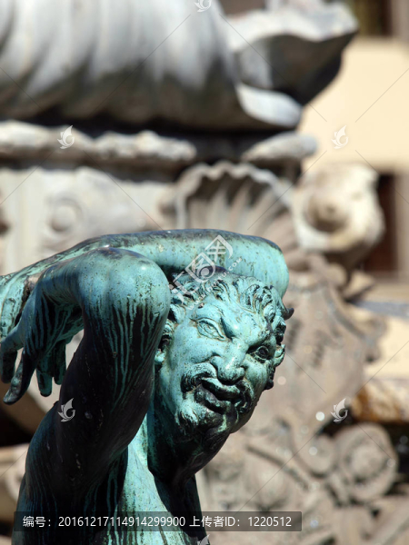 Bartolomeo,Ammannati的海神噴泉；在市政廣場；佛羅倫薩；意大利
