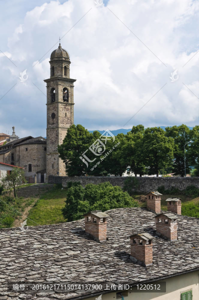圣喬凡尼Battista教堂。巴迪。Emilia,Romagna。意大利.