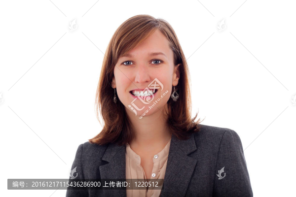 微笑商業(yè)女性肖像