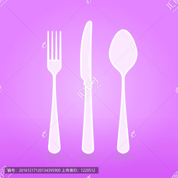紫色的餐具