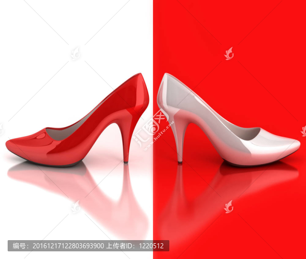 女性鞋3D概念