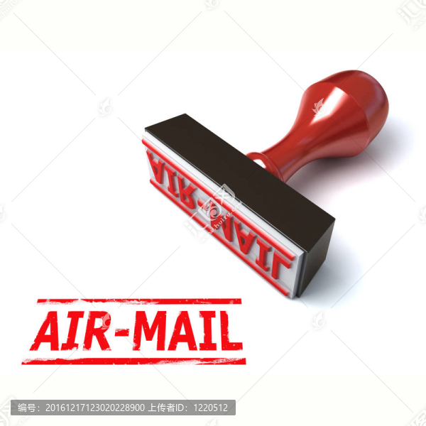 3D郵票航空郵件