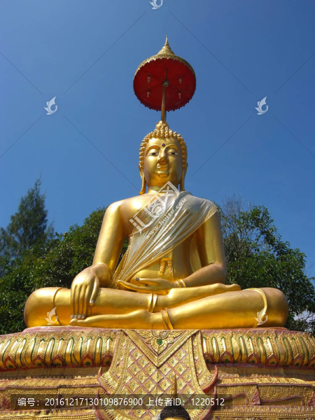 Golden,Buddha的雕像