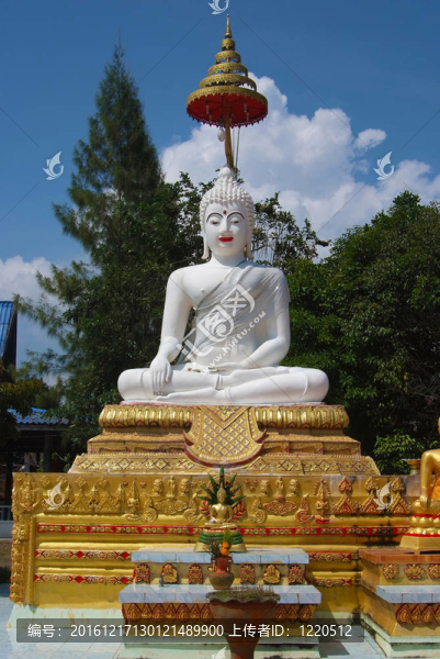 White,Buddha的雕像