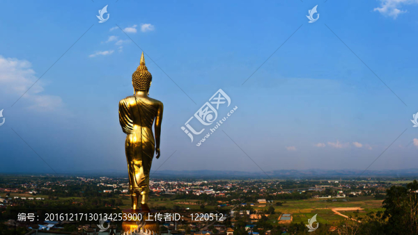 如來佛祖站在山的Wat,Phra，考NOI；Nan,Provin