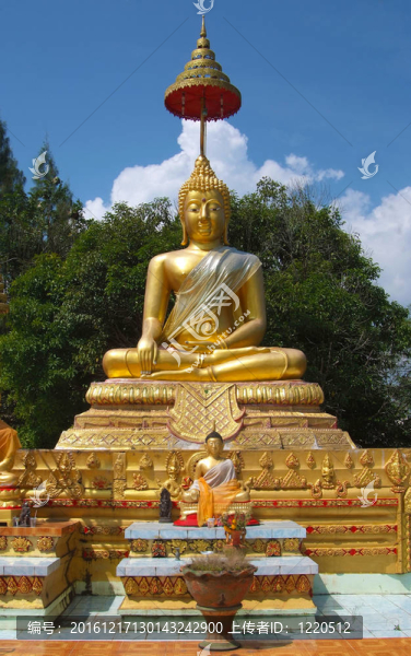 Golden,Buddha的雕像