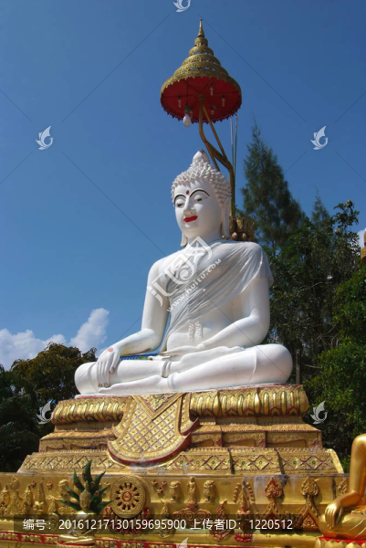 White,Buddha的雕像