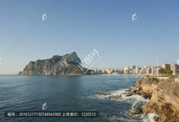 卡爾佩度假村和其標(biāo)志性的搖滾；Penon,de,Ifach