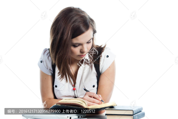 一個年輕的女學生