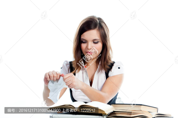 一個年輕的女學生