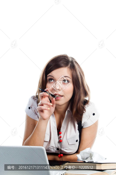 一個年輕的女學生