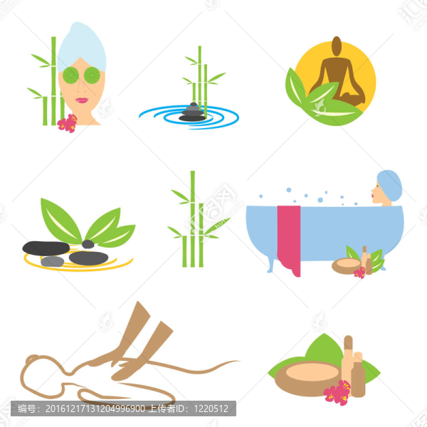 圖標(biāo)按摩；水療；健康