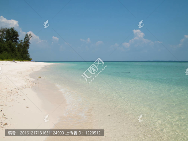 在安達曼海的一個島上的海灘